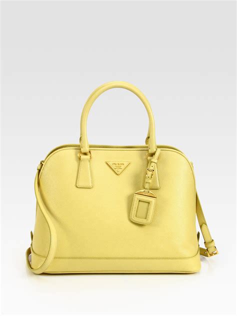 prada saffiano wallet yellow